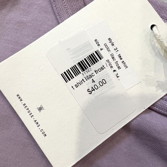 🆕NWT Repose AMS Organic Cotton Lilac Tee - Picture 9 of 10